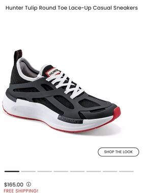 Hunter Tulip Round Toe Lace-Up Casual Sneakers